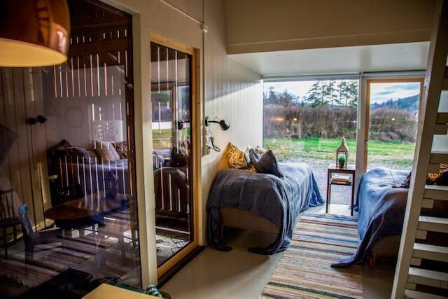 View from the Compact Living modules in the Cabin Barn at Furuholmen. Photo.