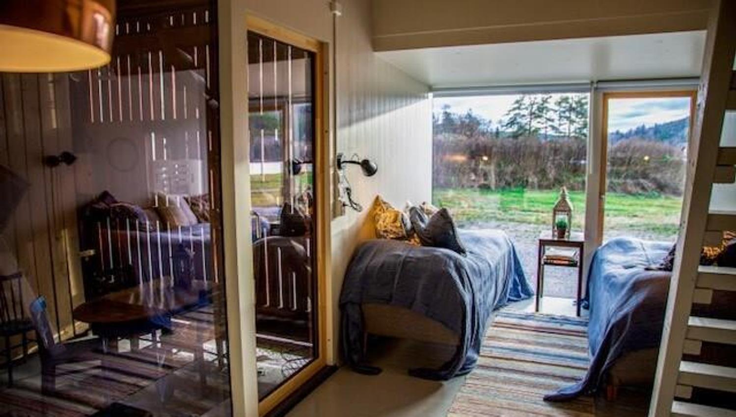 View from the Compact Living modules in the Cabin Barn at Furuholmen. Photo.