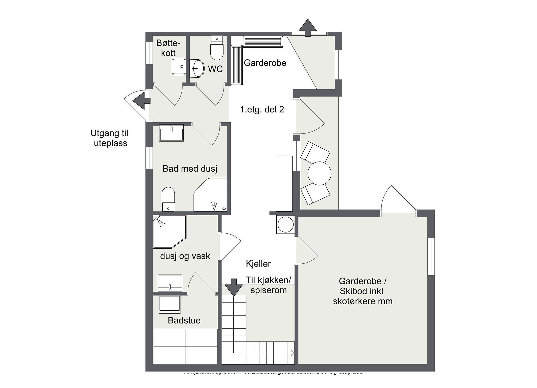 Floor plan Hafjell Gard main house
