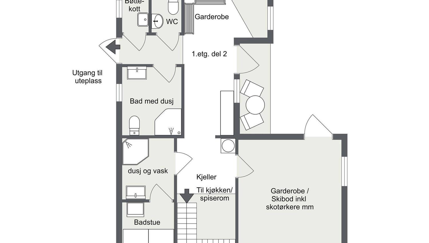 Floor plan Hafjell Gard main house