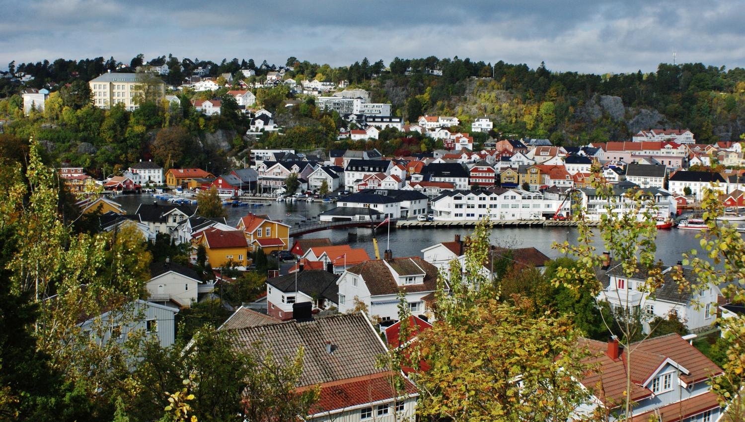 Utsikt mot byen fra Veten