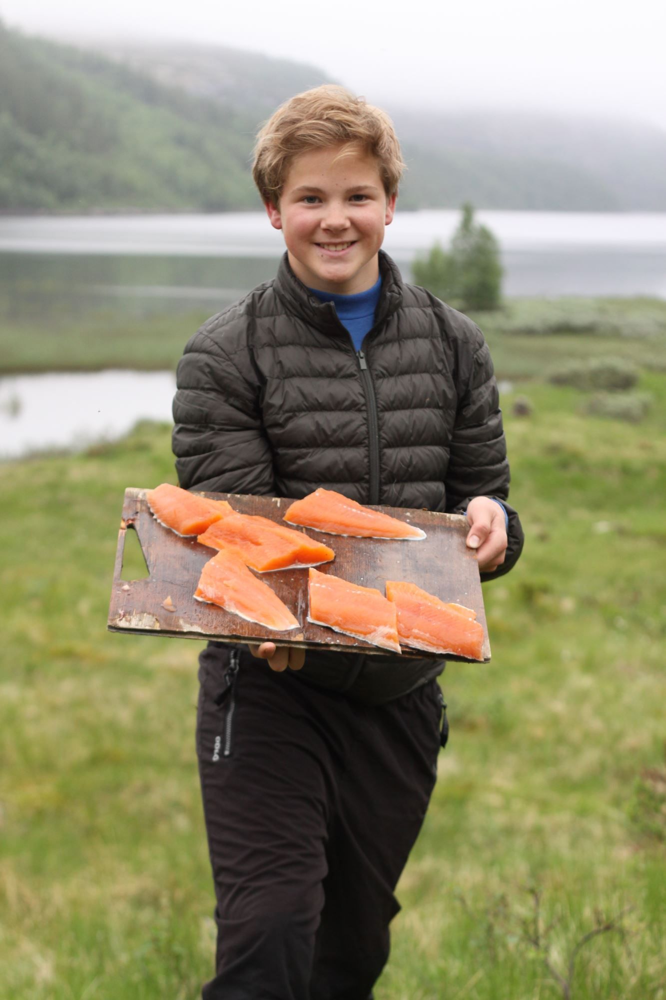 A lot of food in one brown trout! 