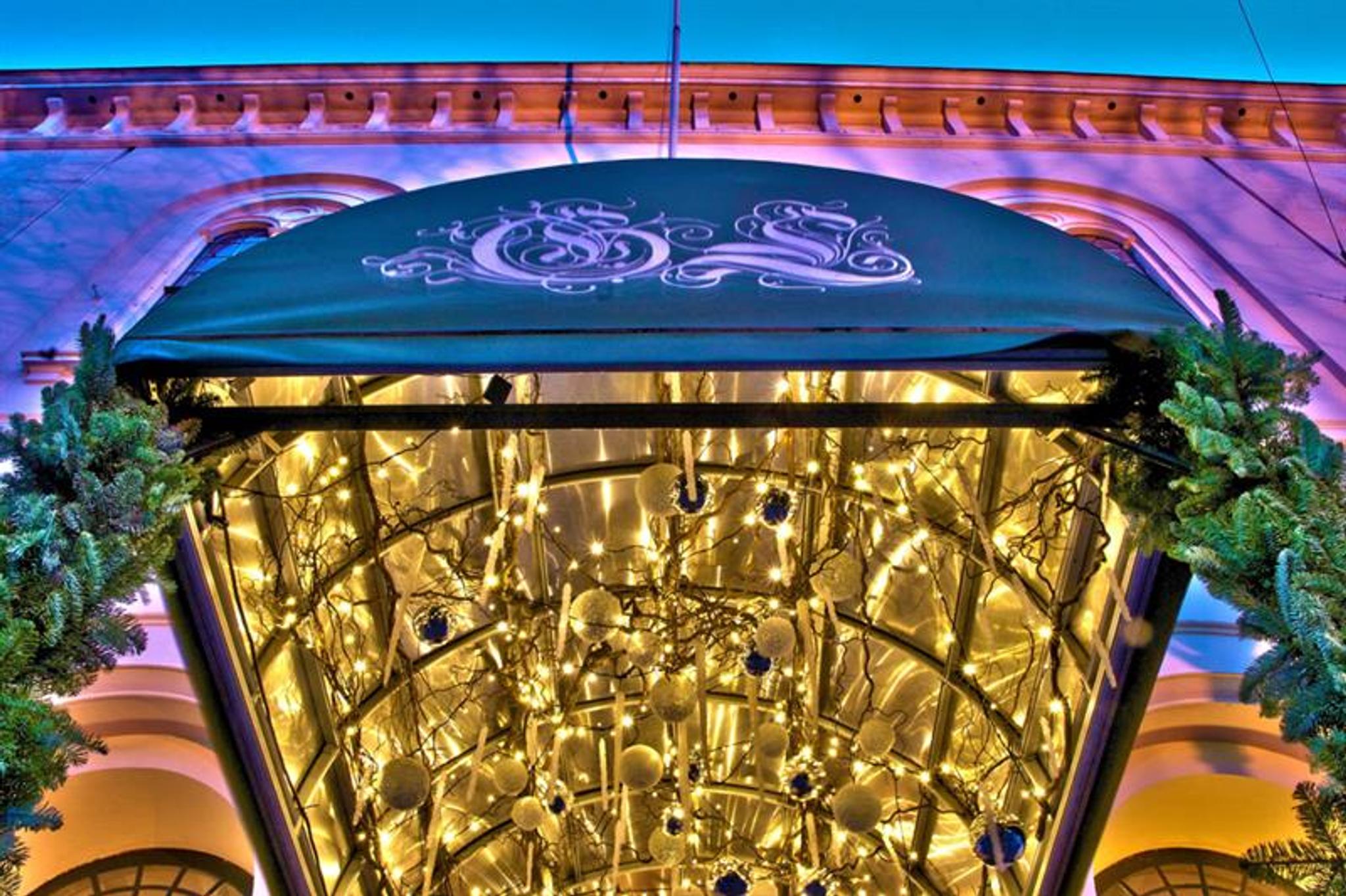 The entrance.