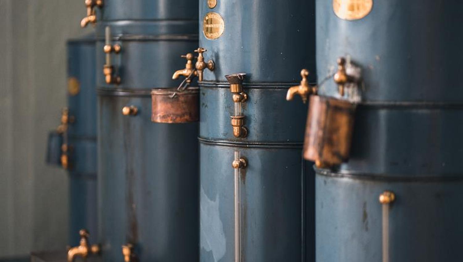Old industrial boilers at the Kraftmuseet, showcasing the technology used in early power production.