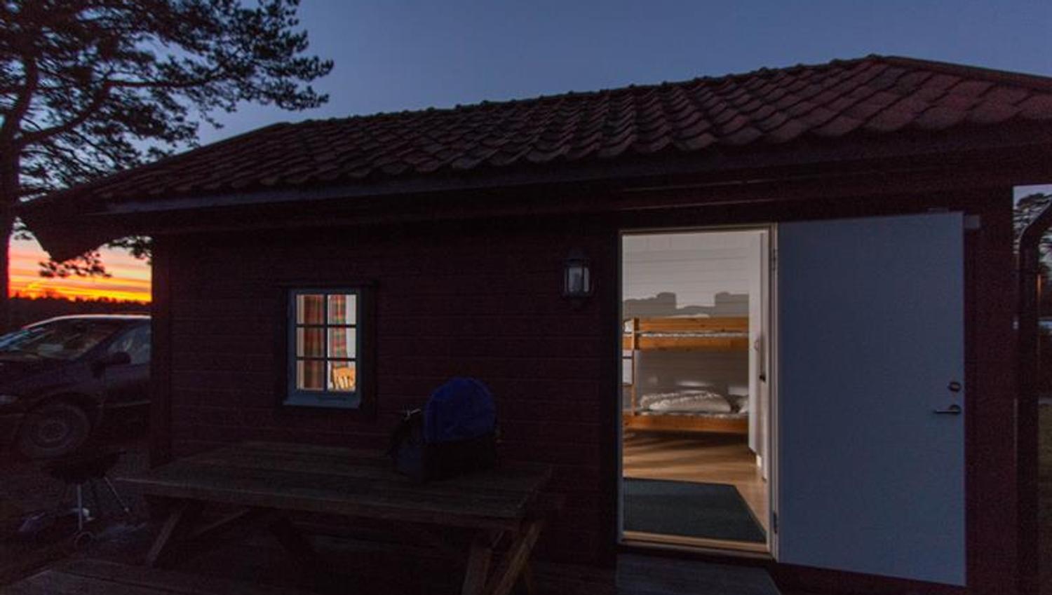 hytten på kvelden