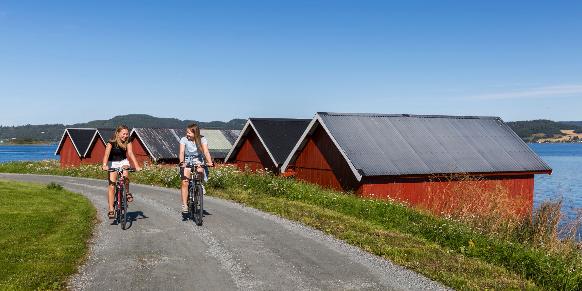 Sykkel i Straumen på Inderøy, langs Borgenfjorden