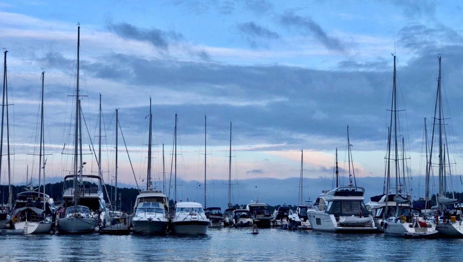 Gjestehavna i Lillesand sommerstid
