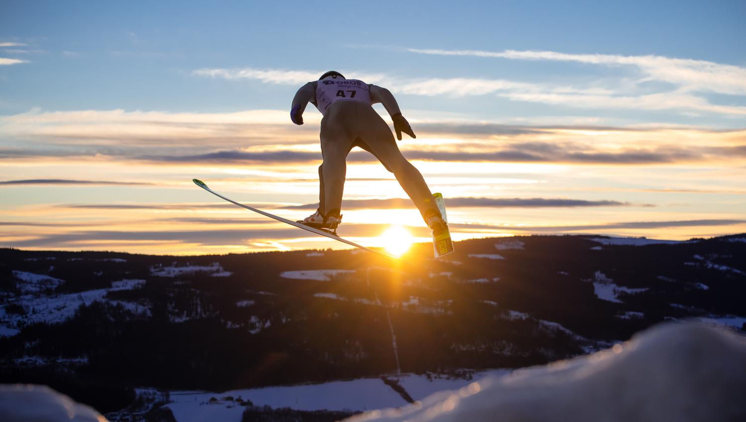 Skijumping in winter