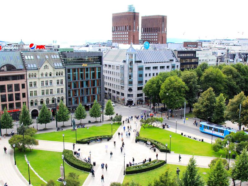 View from Eight Rooftop Bar. Oslo.