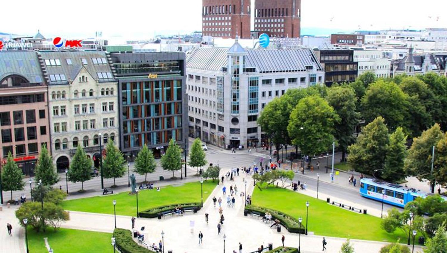 View from Eight Rooftop Bar. Oslo.
