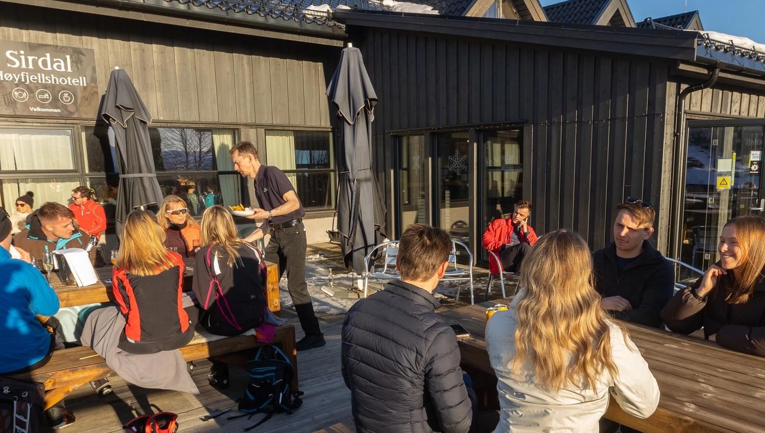 Socialise with friends and family on the outdoor terrace