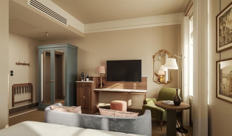 Rendering of hotel room