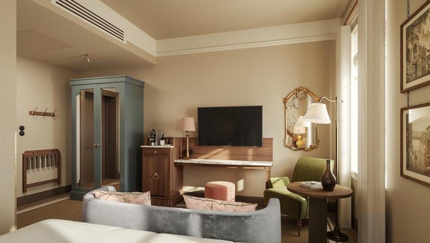 Rendering of hotel room