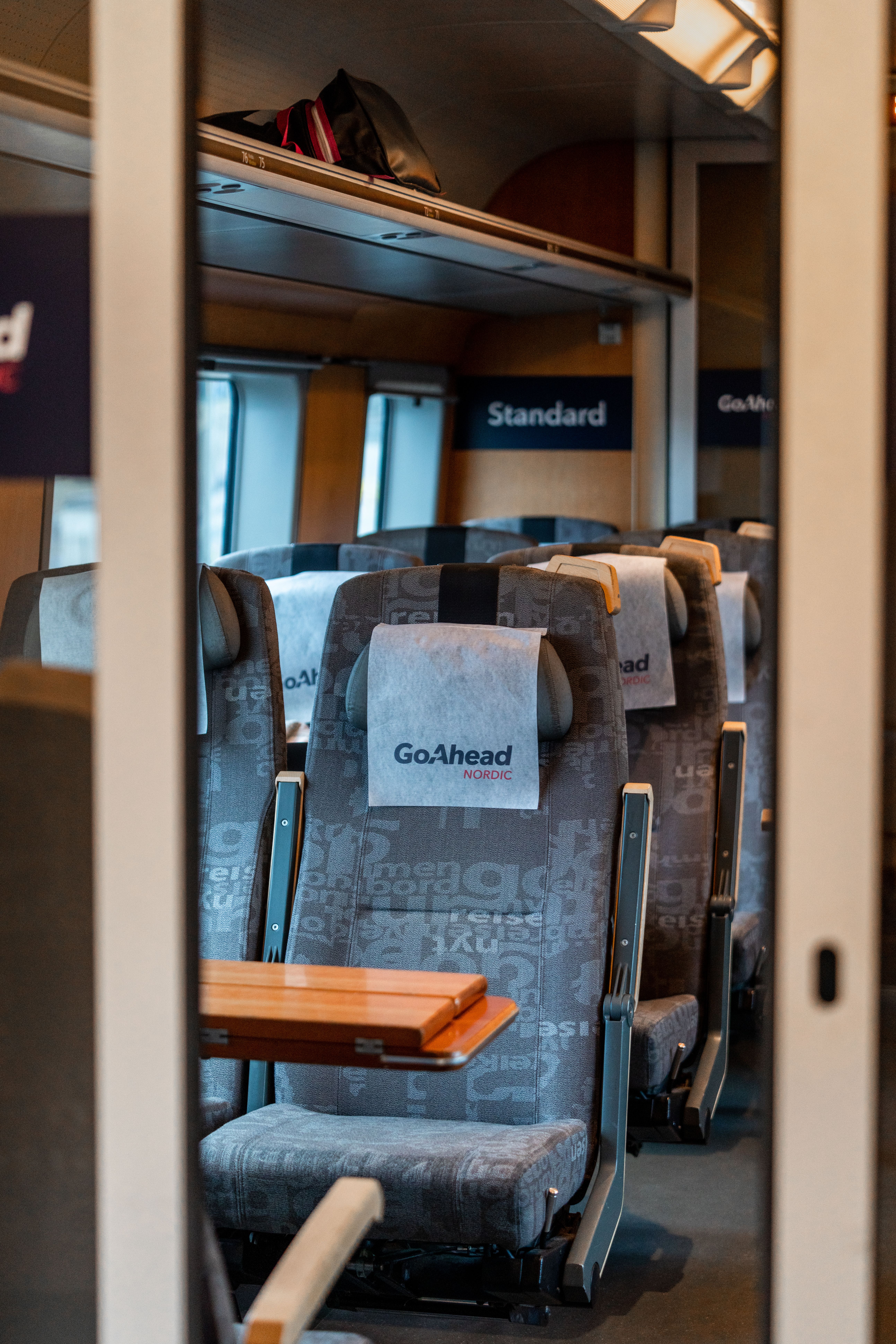 Seats on the Sørtoget train