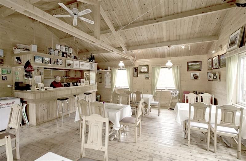 Serveringslokalet på Magalaupe Camping