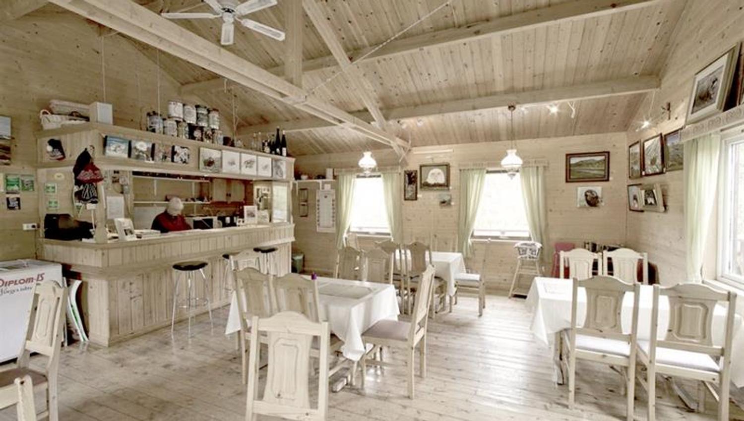 Serveringslokalet på Magalaupe Camping