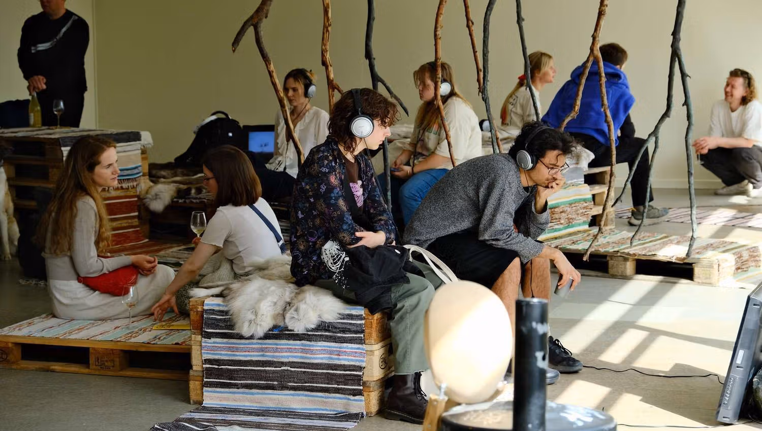 Guests exploring the exhibition
