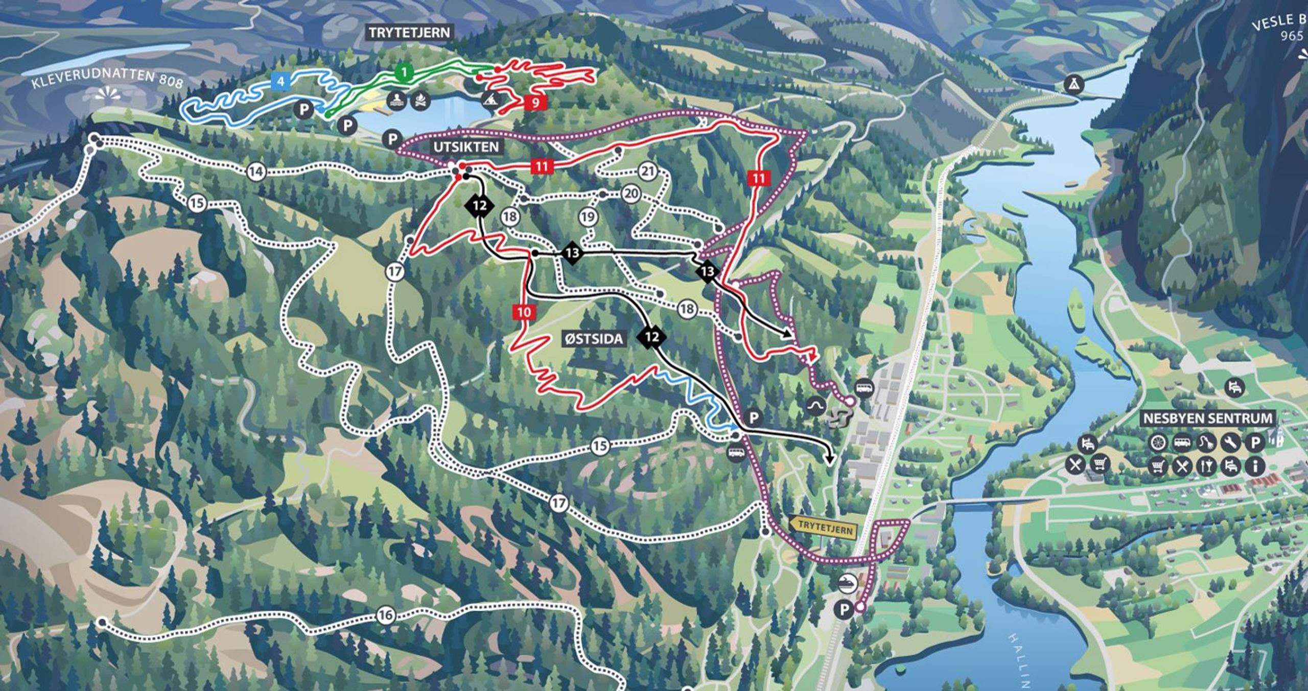 Trail Map Nesbyen