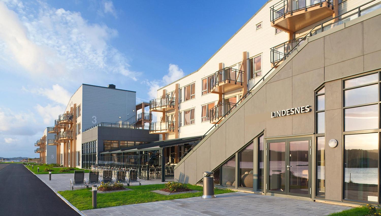 Fasaden til Lindesnes Havhotell