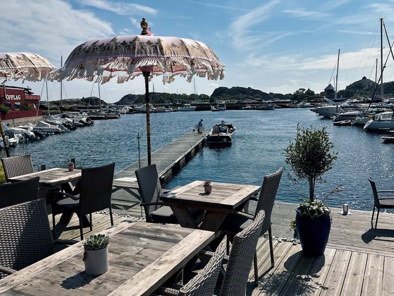 Tables by the pier