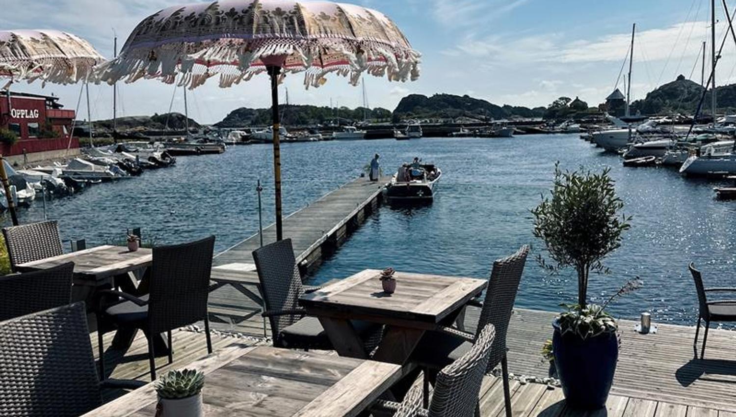 Tables by the pier