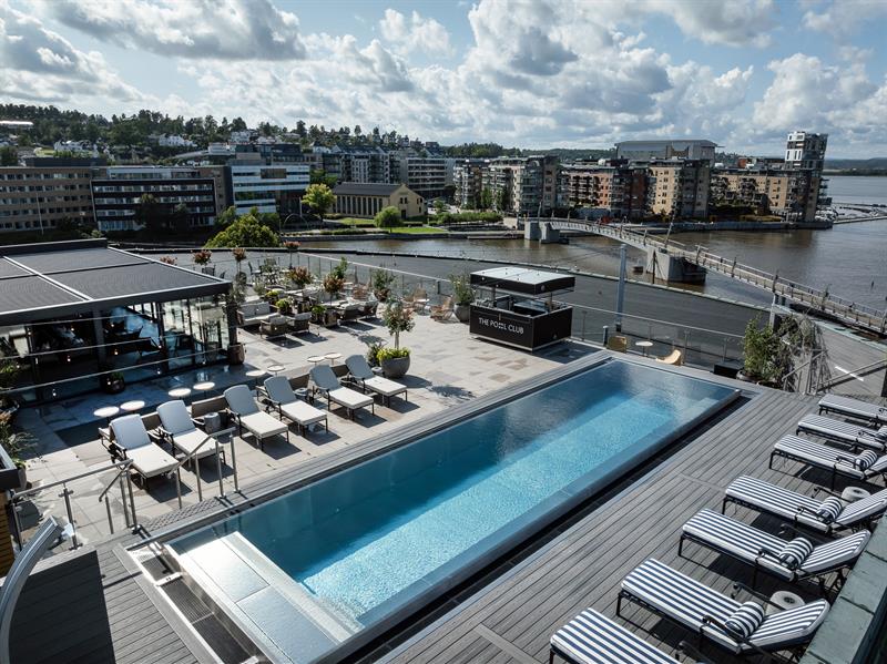 The outdoor pool