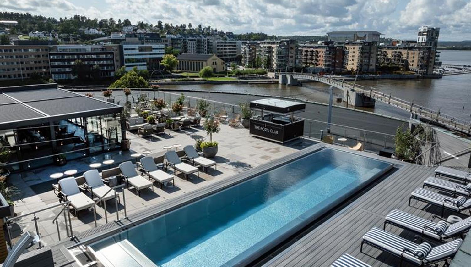 The outdoor pool
