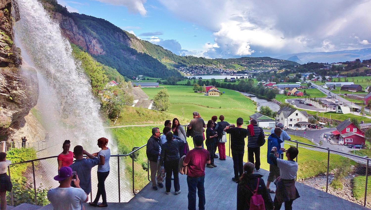 Viewpoint from Steinsdalsfossen in Hardanger.