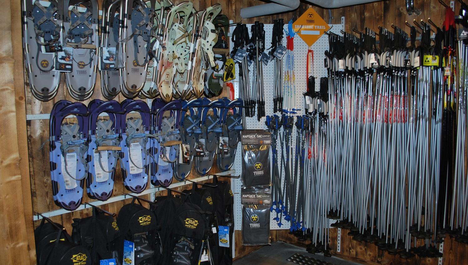 Storage with snowshoes