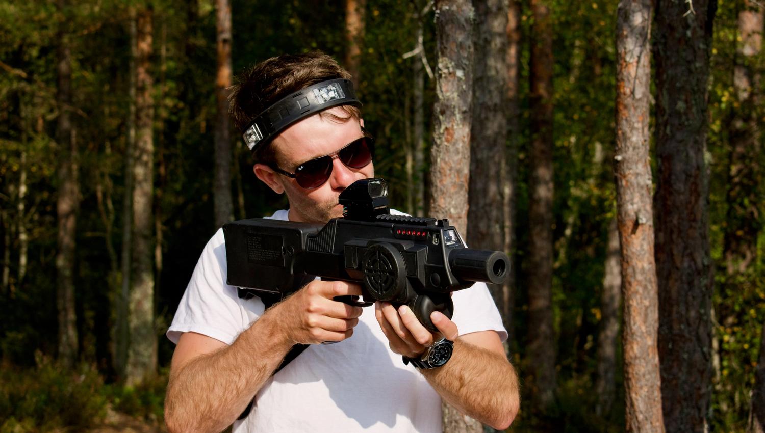 laser tag i skogen