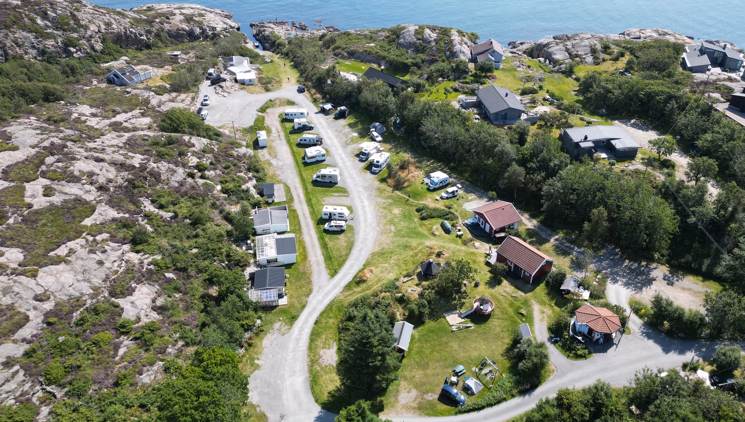 Oversiktsbilde av campingplassen