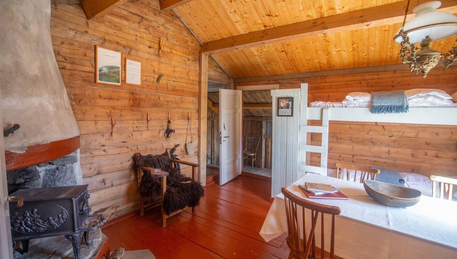 Cabin interior in the historic hunting lodge