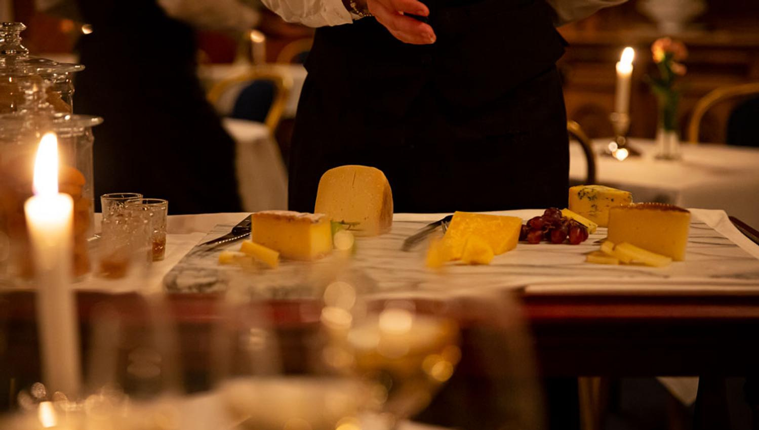 various cheeses served at Dalen Hotel