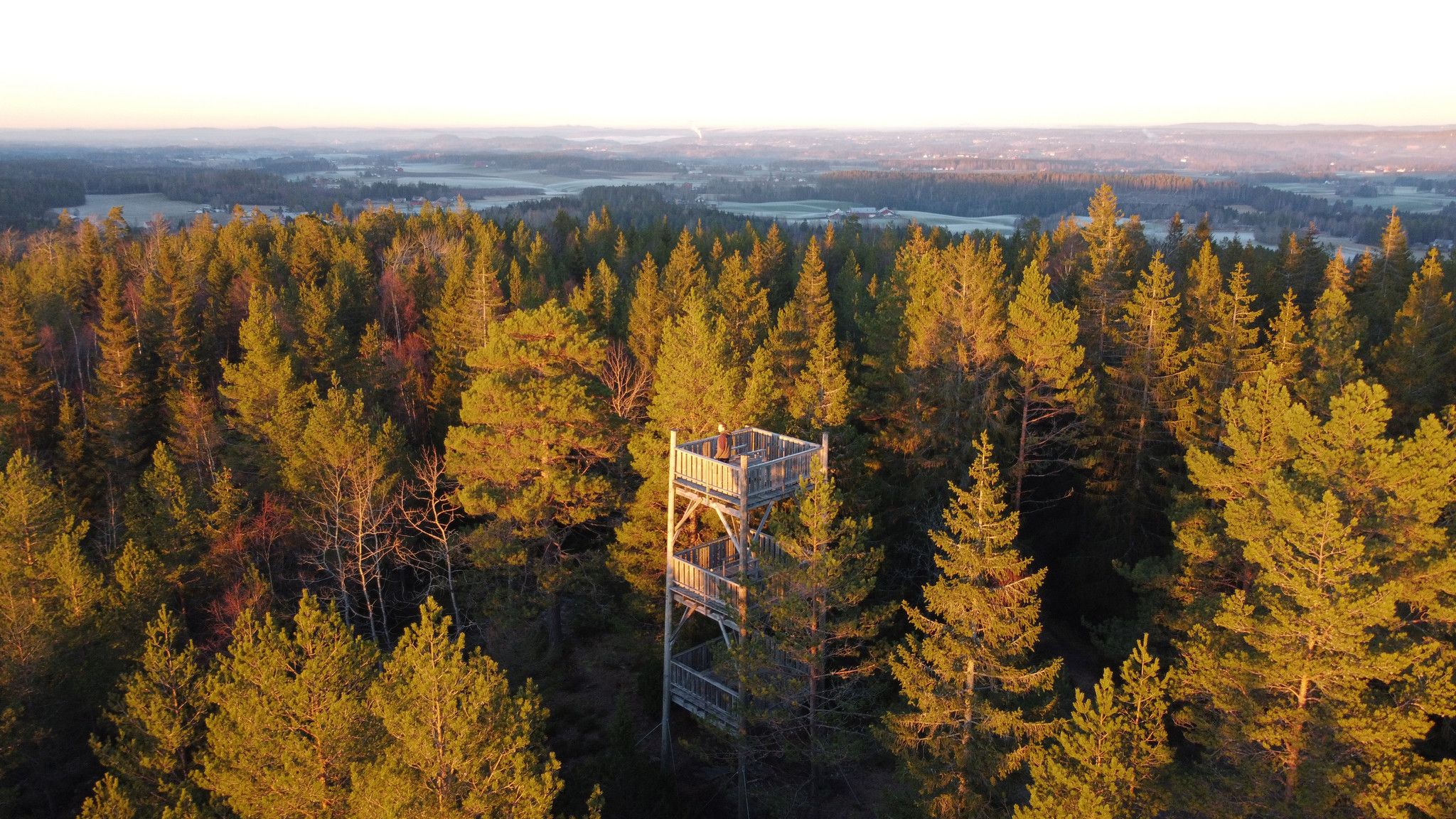 Drone photo of the tower