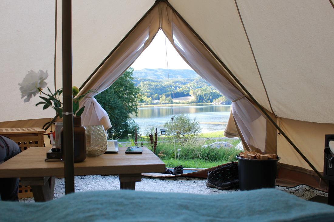 view from Glamping tent at Lystang Camping