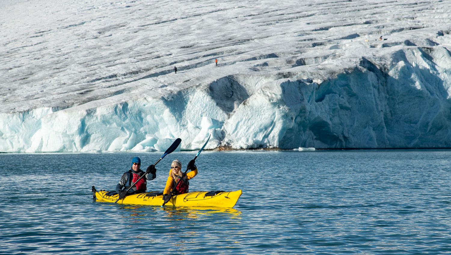 Kayak & Glacier hiking on Austdalsbreen Glacier