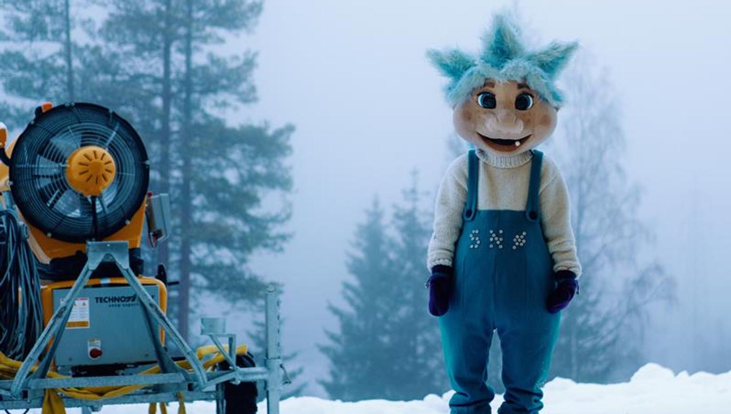 Fjon, mascot at SNØ, says hello!