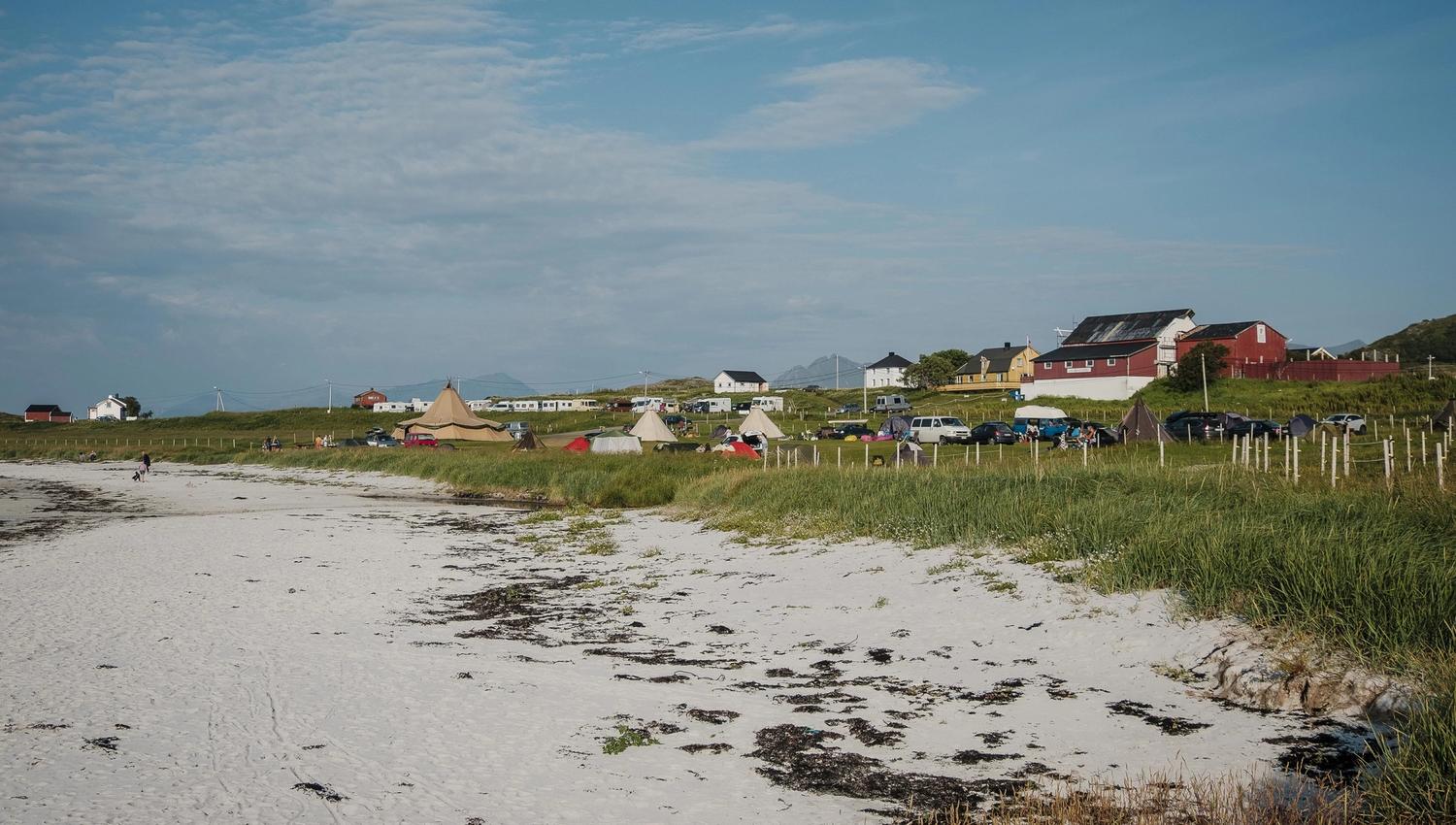 The beach next to Hov Camping