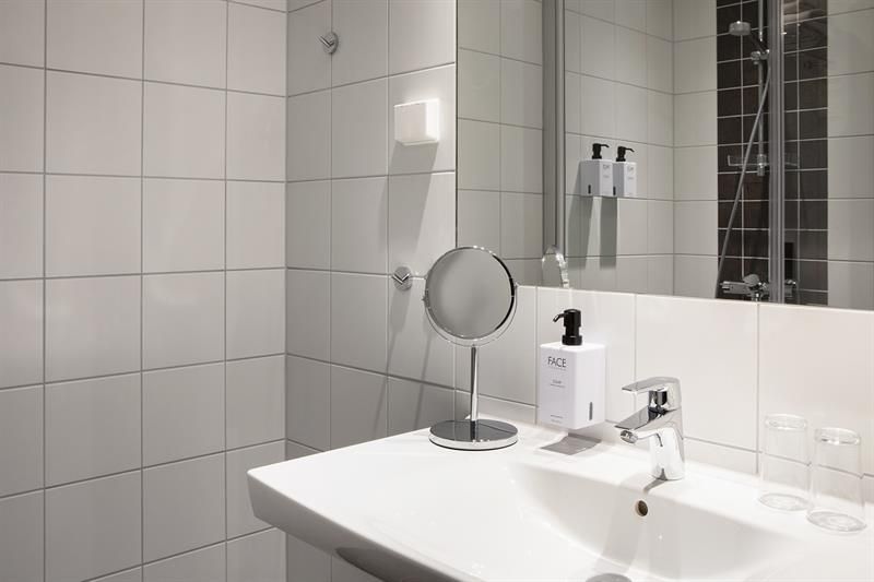 One of the bathrooms