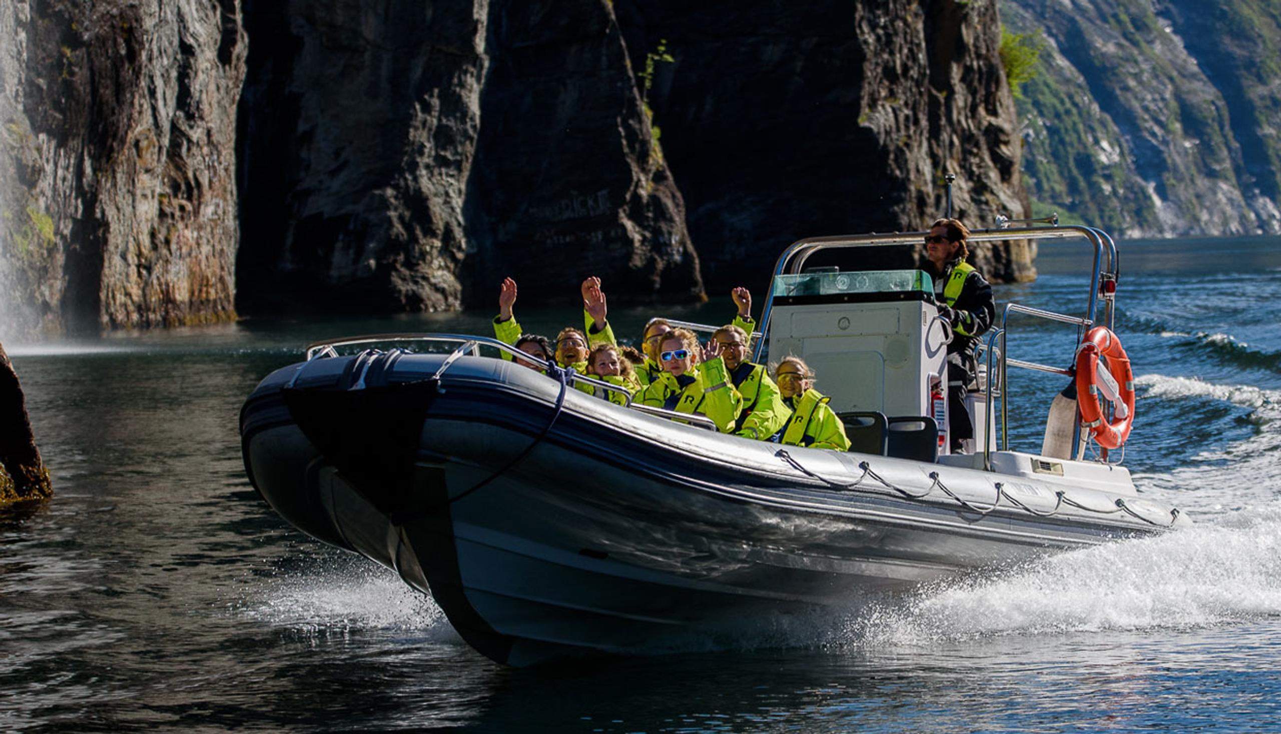 Fjordsafari with RIB boat in Geirangerfjord