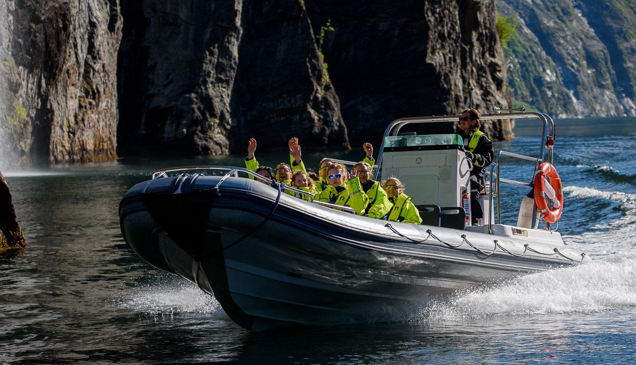 Fjordsafari with RIB boat in Geirangerfjord