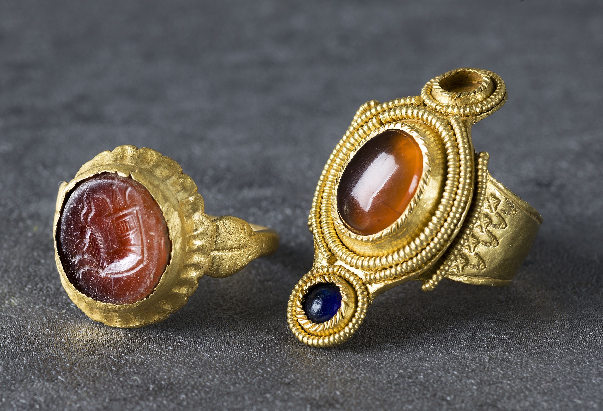 Gold rings found in the region from the Migration Period