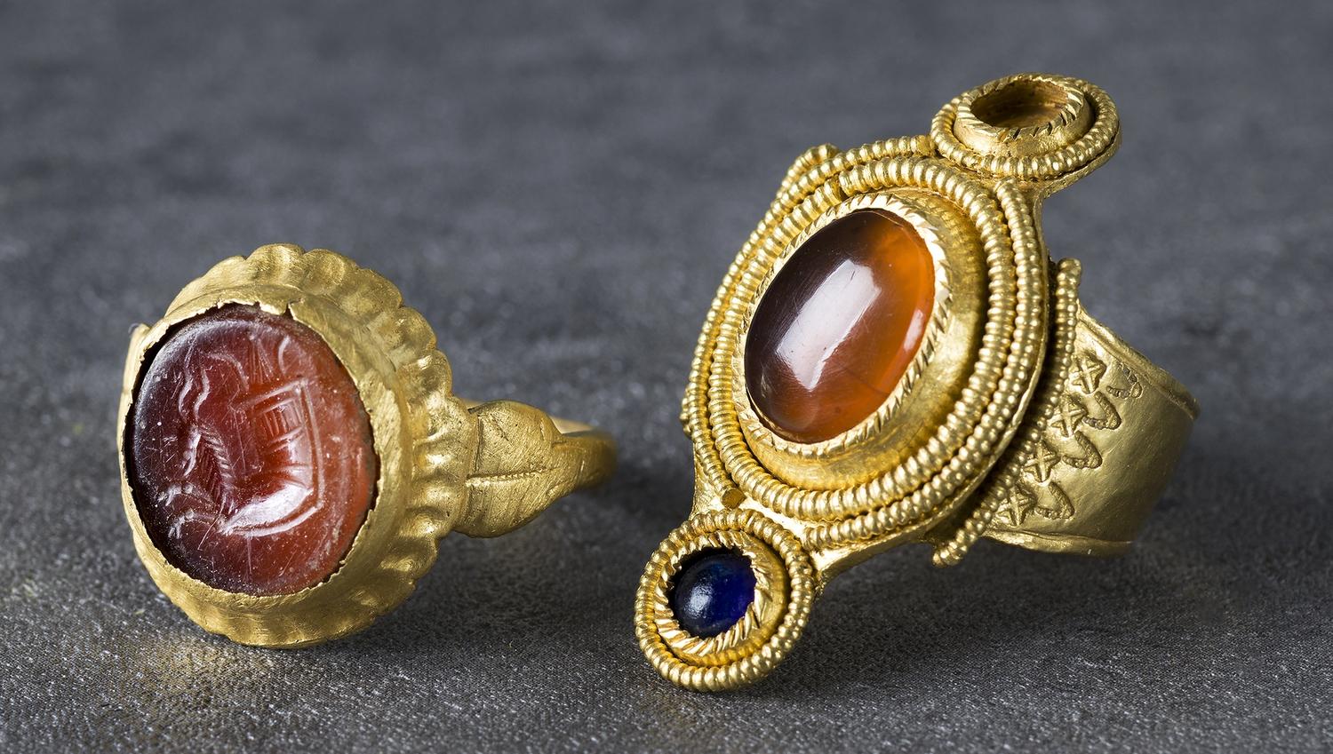 Gold rings found in the region from the Migration Period