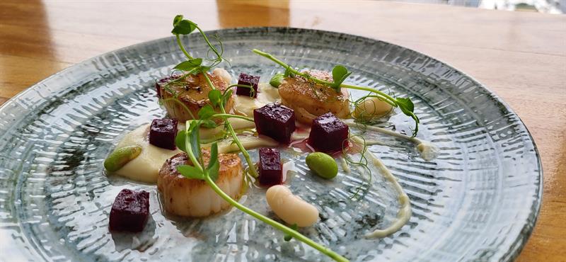 mat som serveres hos Restaurant Sjøloftet