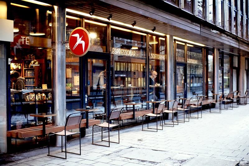 Exterior with outdoor seating.