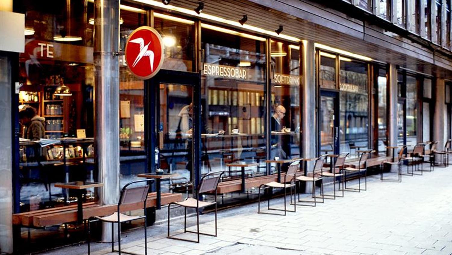 Exterior with outdoor seating.