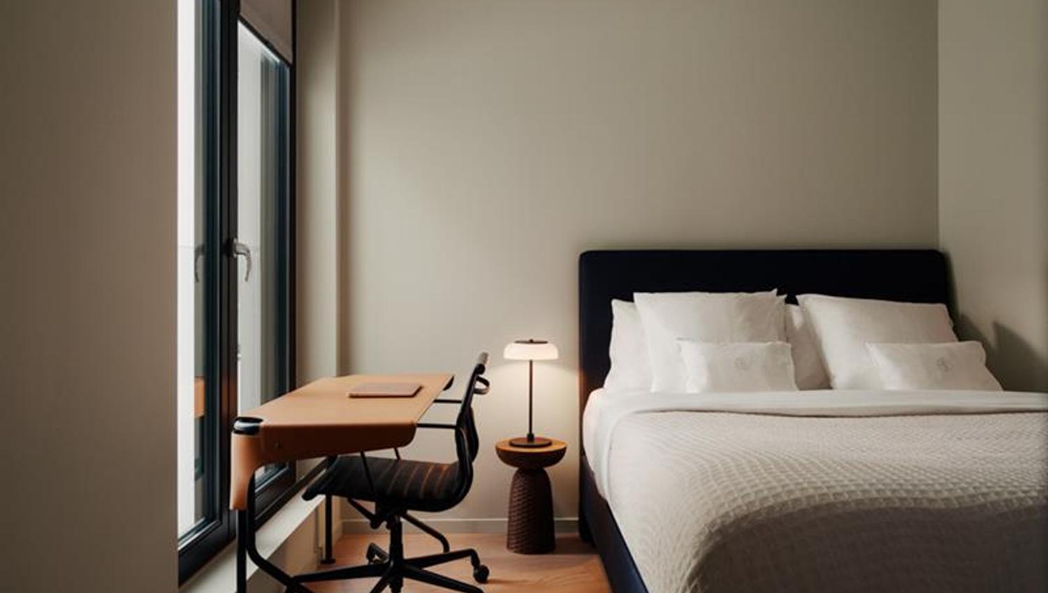 Bedroom combined with working area