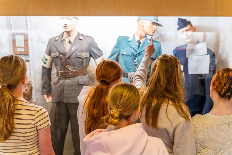 Visitors viewing the exhibition