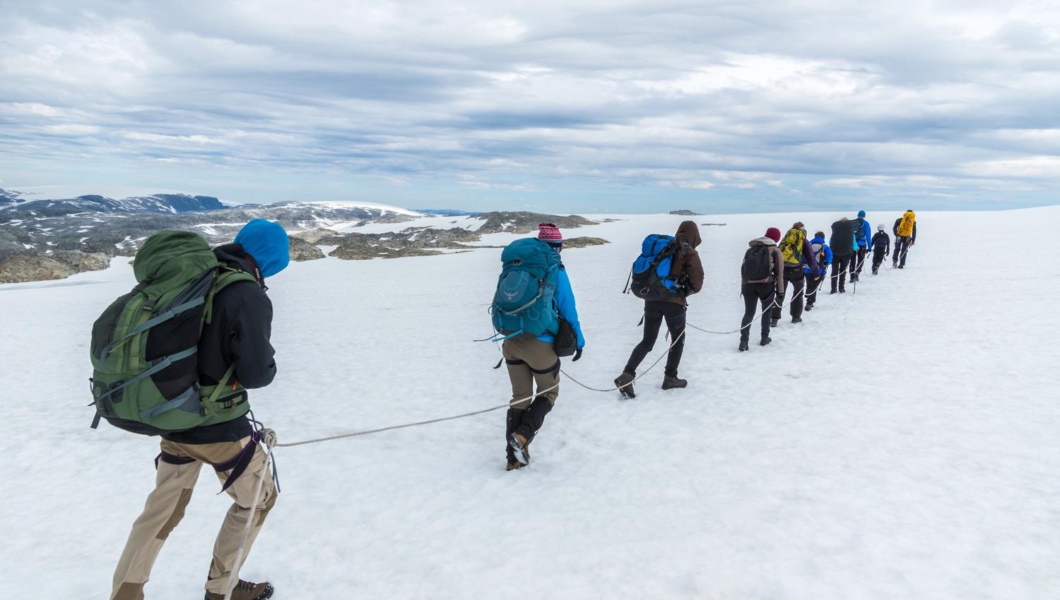 Guided glacier hiking