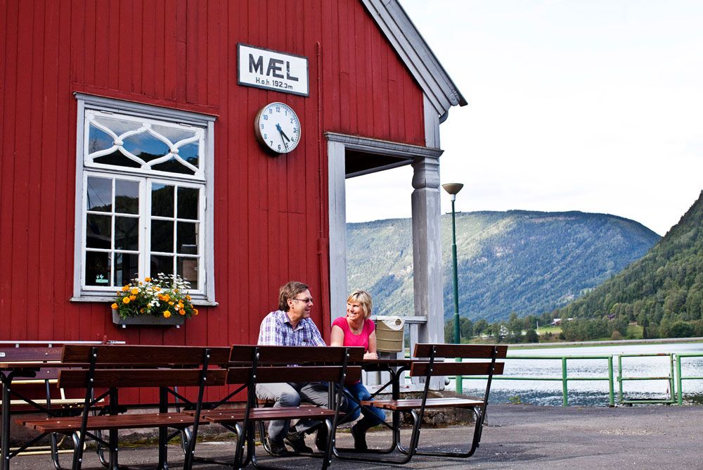 Mæl station is now a cafe that serves lunch 